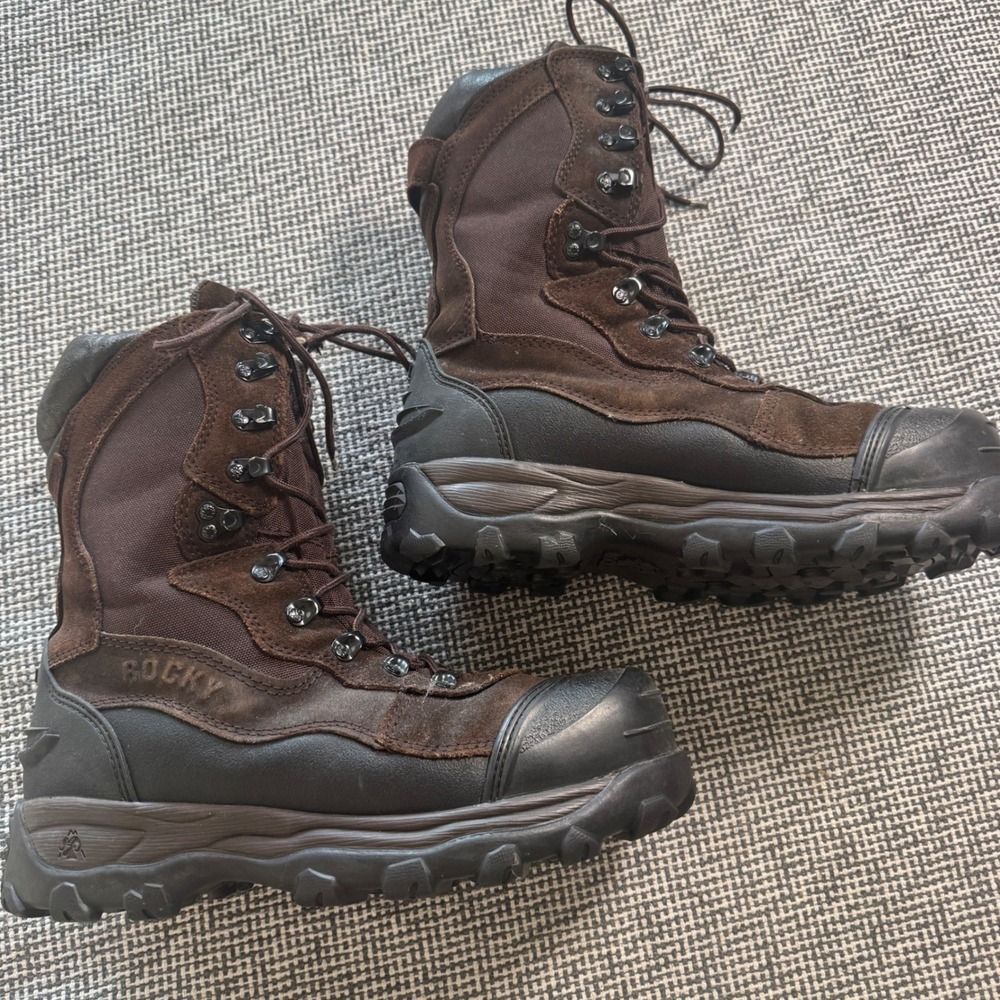 Rocky BearClaw 3D Mens Brown Waterproof Insulated Hunting Boots Size 9